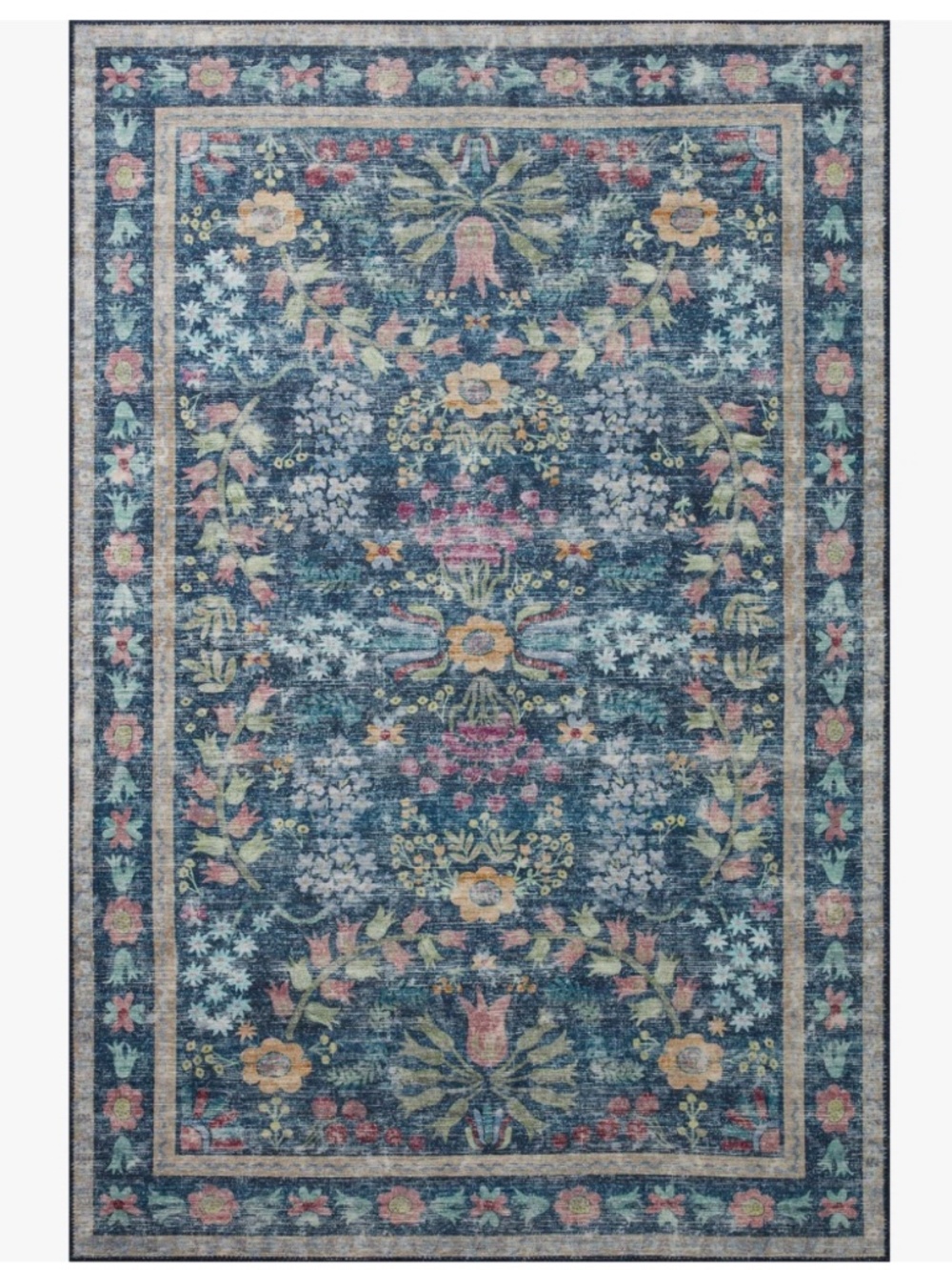 Rifle Paper Co. X Loloi Maison Frances Blue / Multi Area Rug